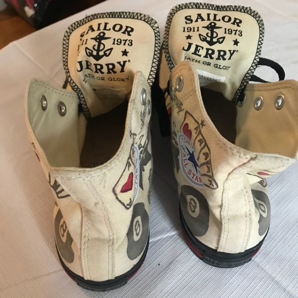 Sailor Jerry Converse Size 9 - Picture 3 of 4